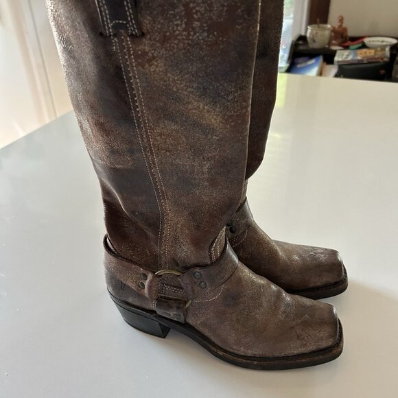Frye boots women 7.5 square toe cowboy Western Barn Riding Equestrian harness - Picture 7 of 14
